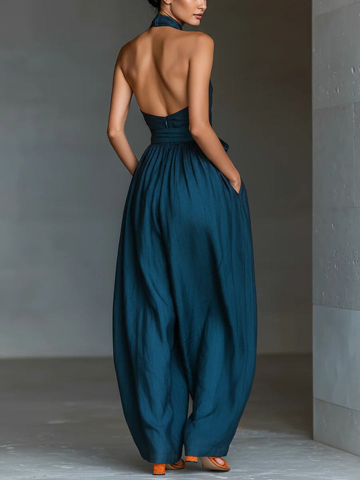 Nadia | Halter Wide-Leg Jumpsuit