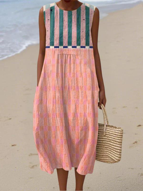 pastel stripe midi dress Pastel Striped Midi Dress  Coco Brooke