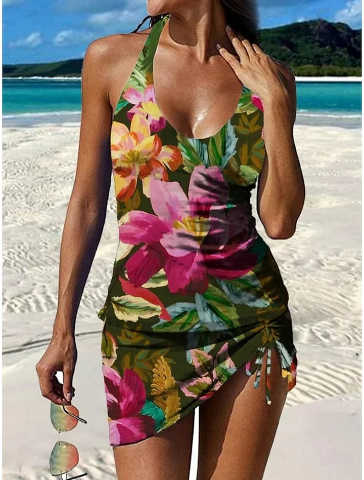 Fiesta | Floral Graphic Tankini with Shorts, Tummy Control Effect