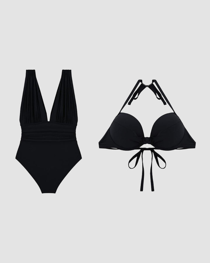 Luxe | Shaping Swimsuit with Deep V-Neck