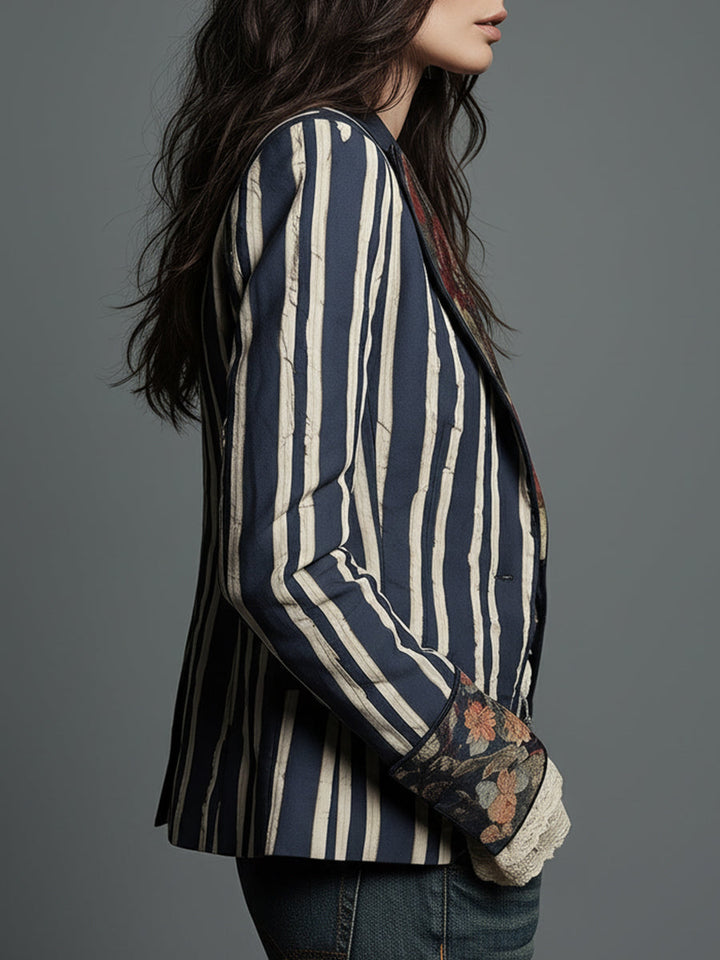 Janice | Bohemian Striped Blazer