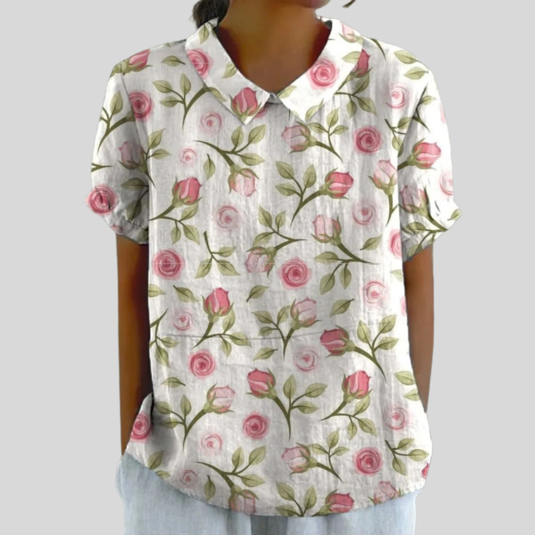 Élodie | Delicate Rose Blouse
