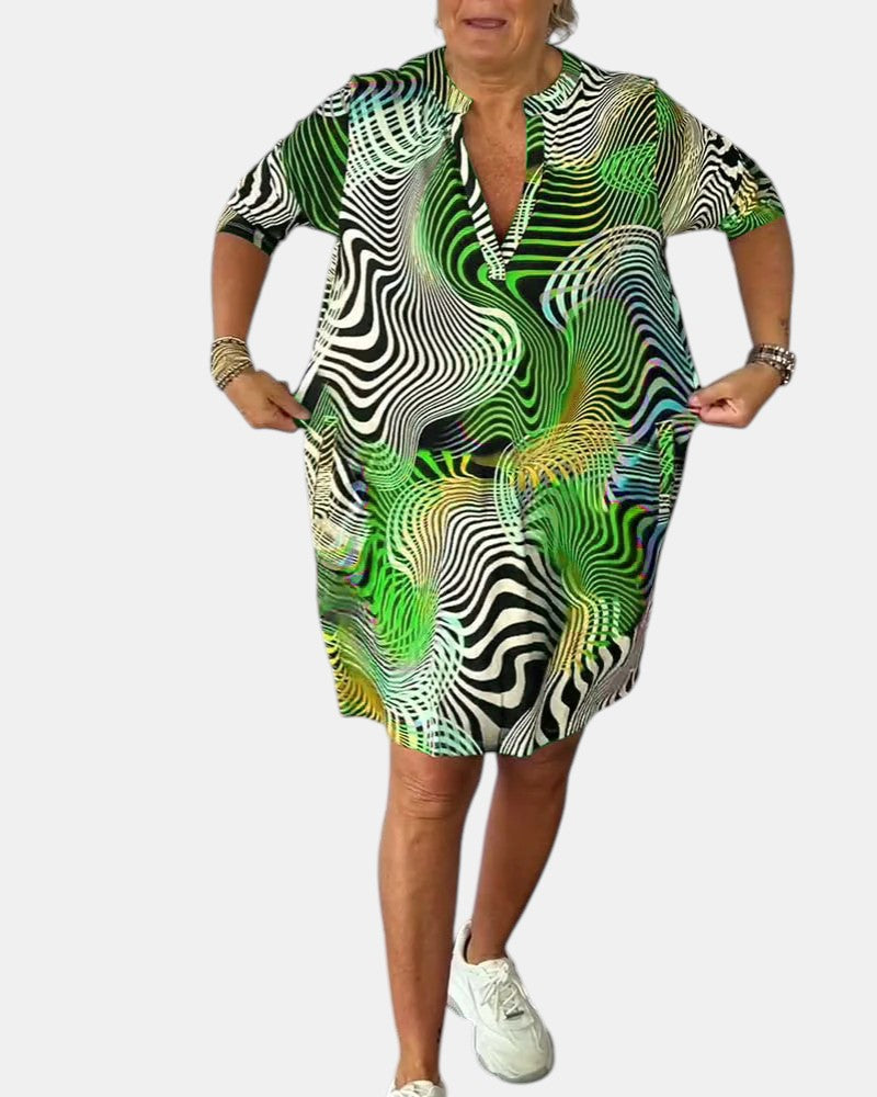 Jessica | Colorful V-neck Dress