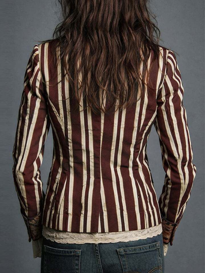 Janice | Bohemian Striped Blazer