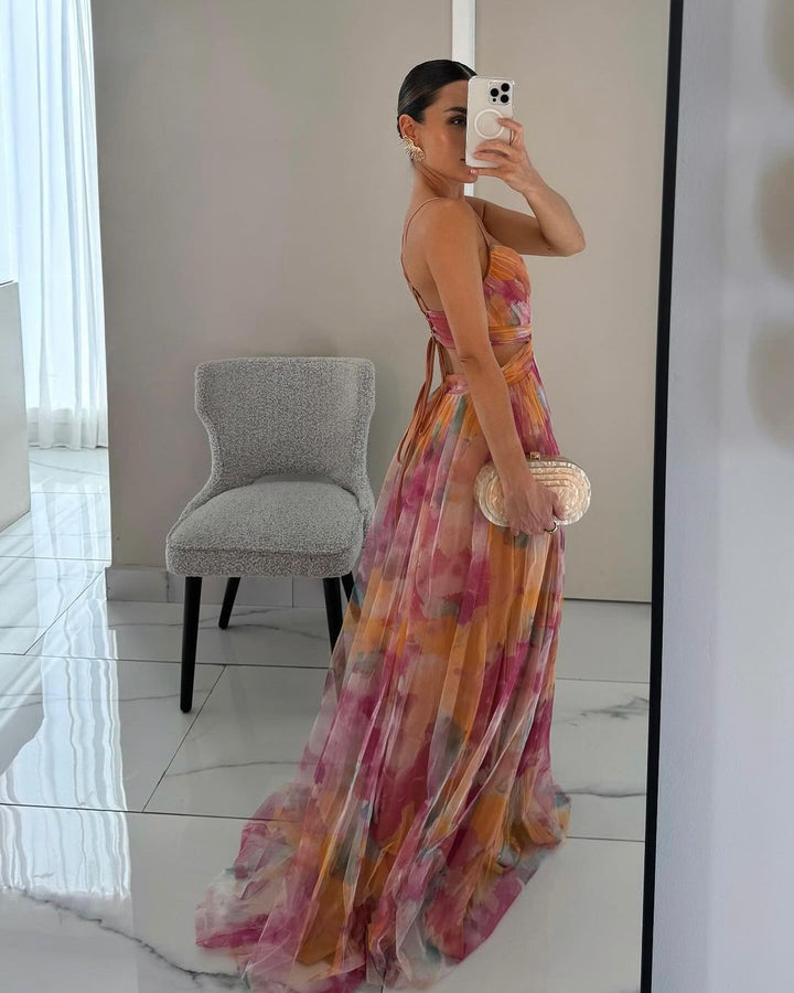 Genevieve | Charming Maxi Dress with Floral Print