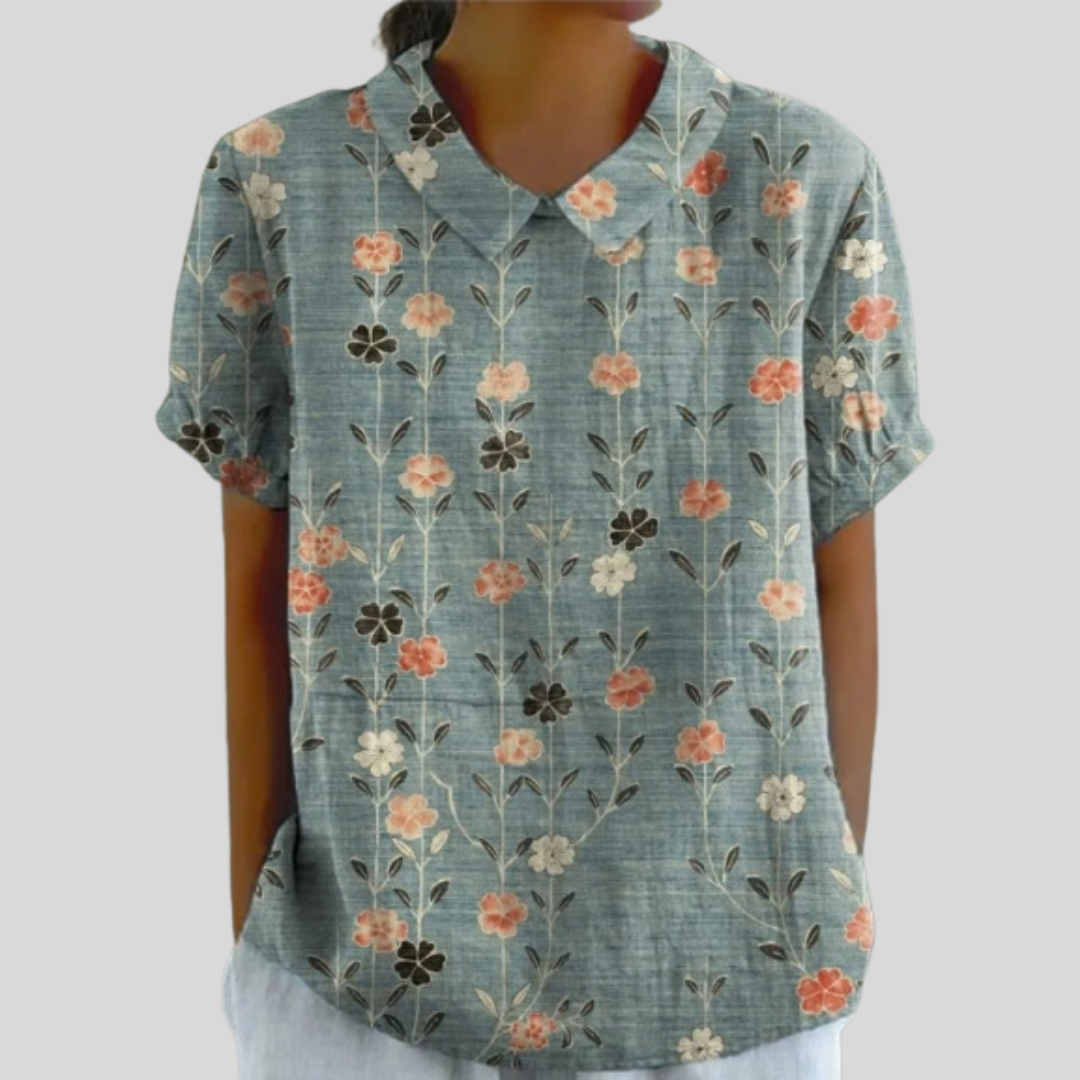 Élora | Floral Aligned Blouse