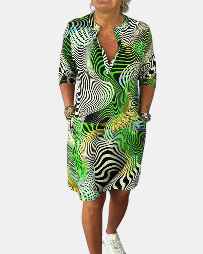 Jessica | Colorful V-neck Dress