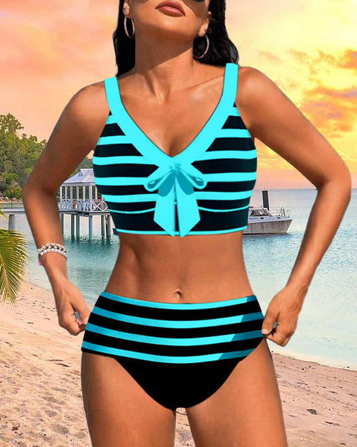 Yani | Striped High-Waisted Bikini