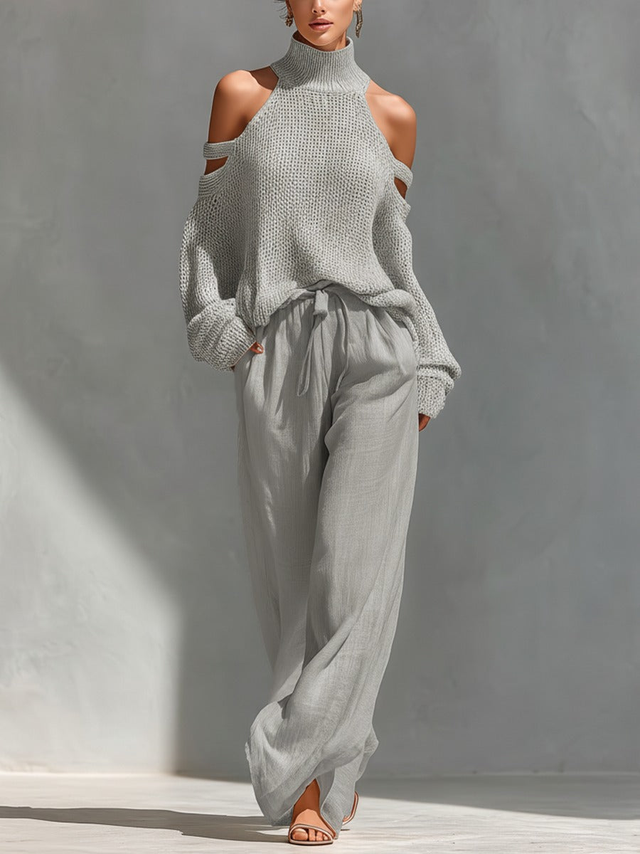 Sarah | Knit and Linen Fashion Set