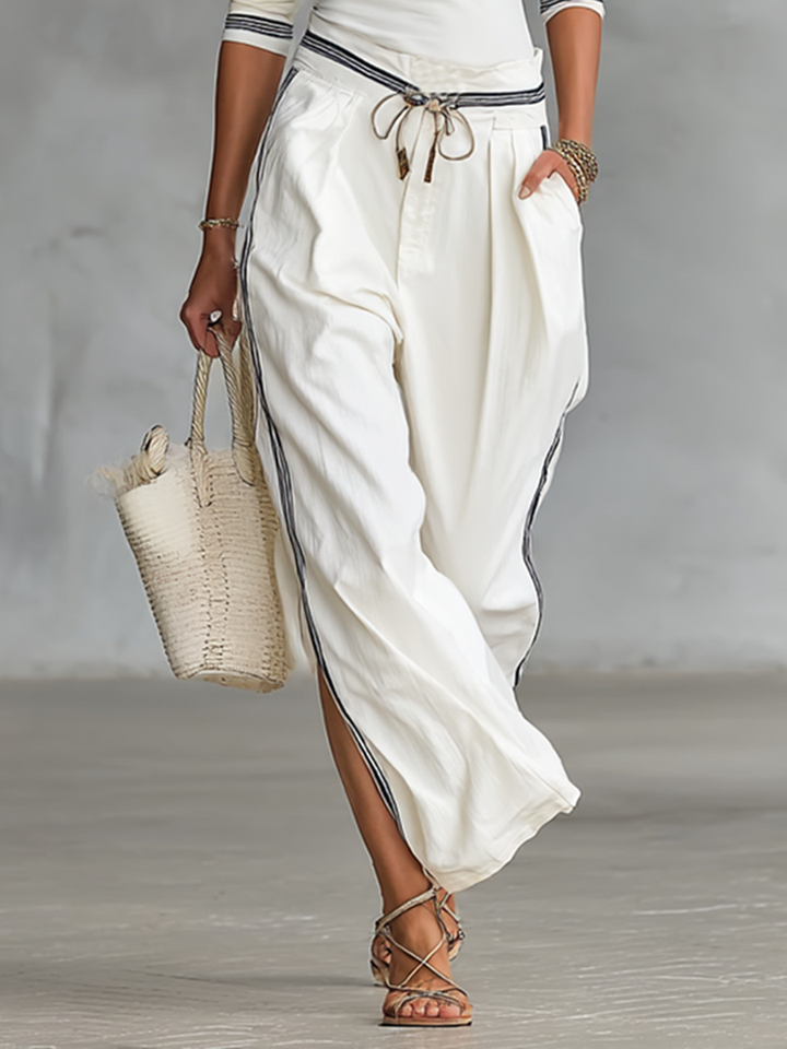 Leila | Sport Set Wide Pants with Drawstring