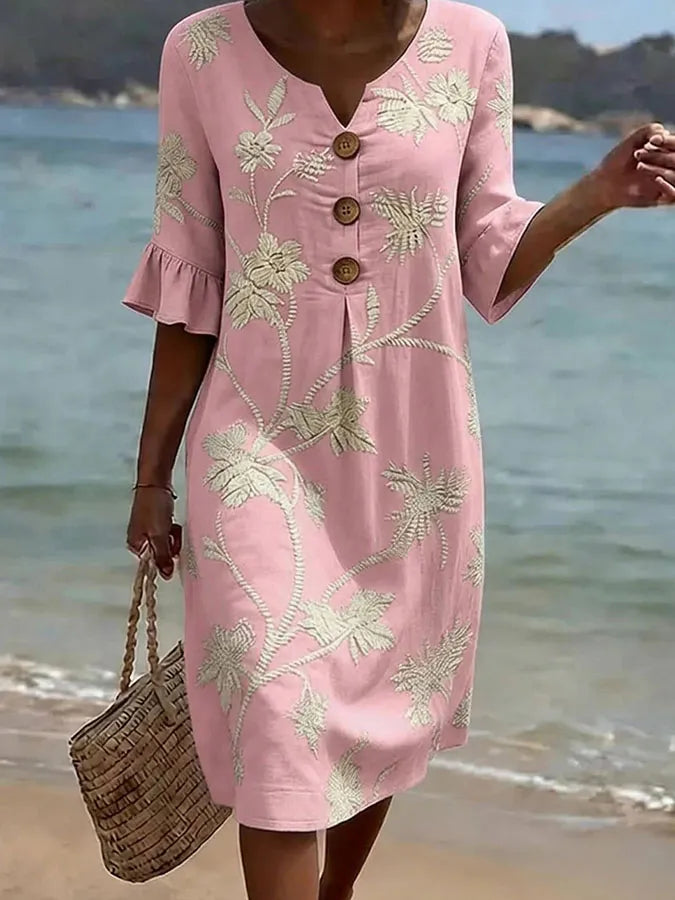 Cassie | Casual women's dress with floral print.
