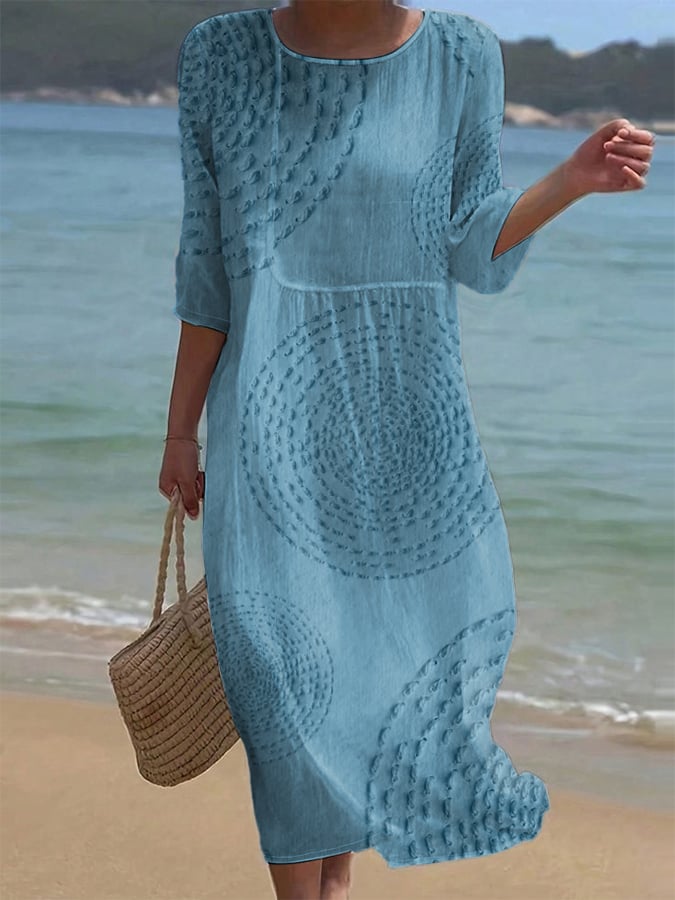 Queenie | Embroidered Casual Women's Dress.