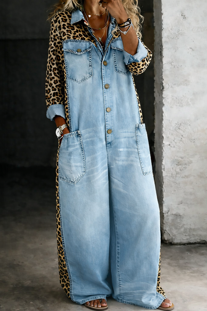Amanda | Denim Shirt Jumpsuit