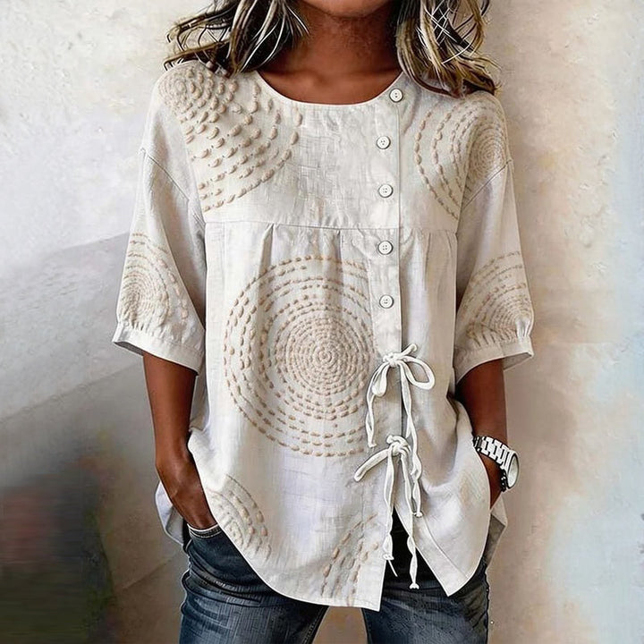 Élodie | Casual Vintage Printed Blouse