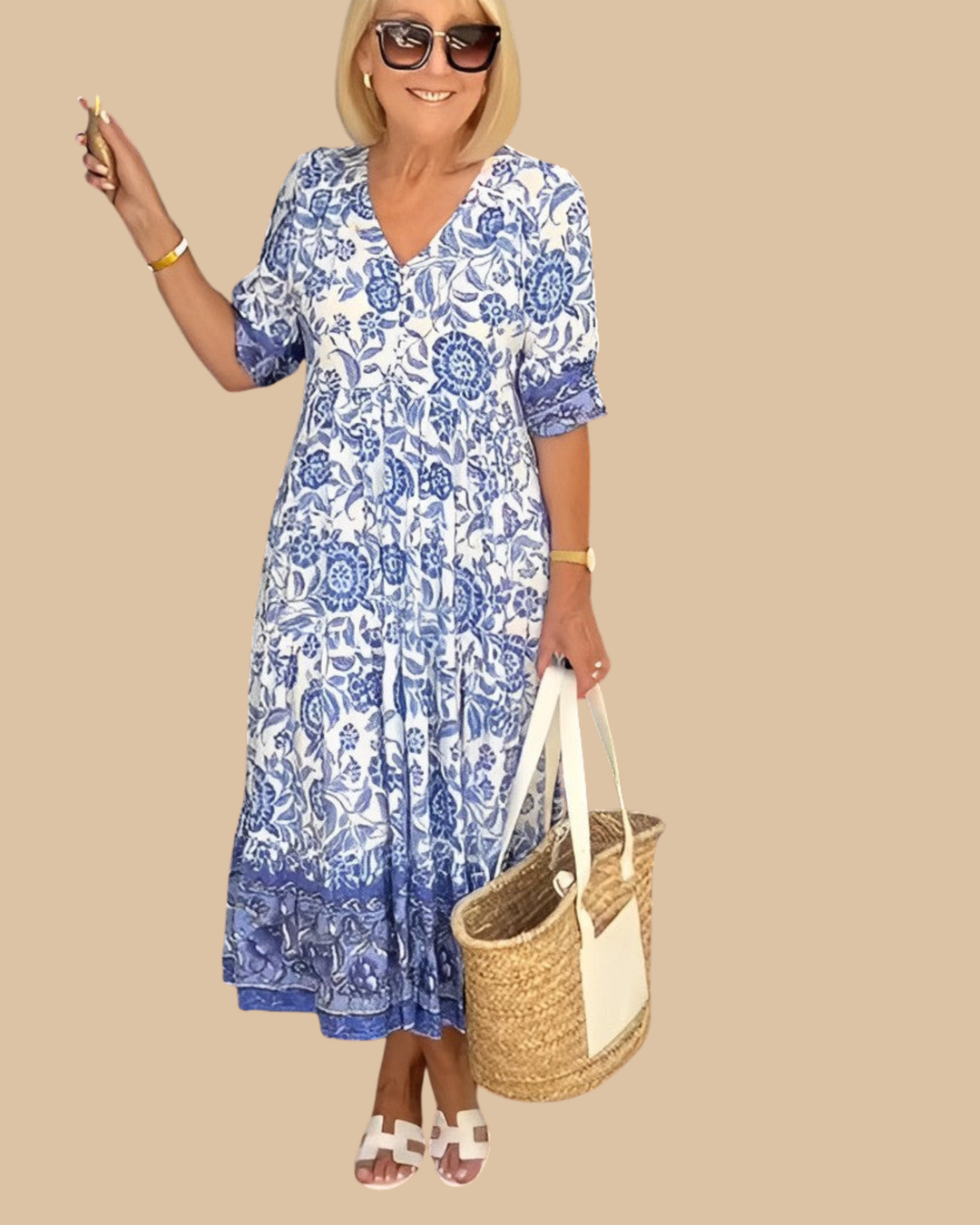 Candice | Graceful V-Neck Floral