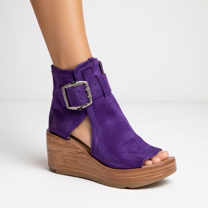 Orélisse  |  Open-toe Wedge Ankle Boots in Modern Style