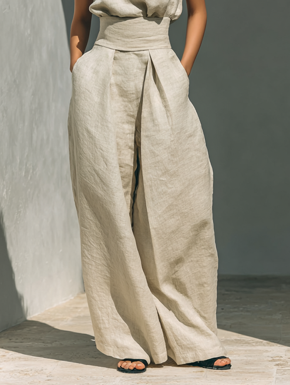 Sienna | Sleeveless Top and Wide-leg Pants Set