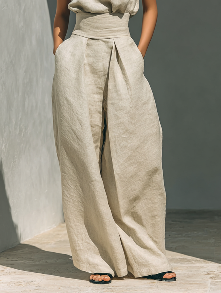 Sienna | Sleeveless Top and Wide-leg Pants Set