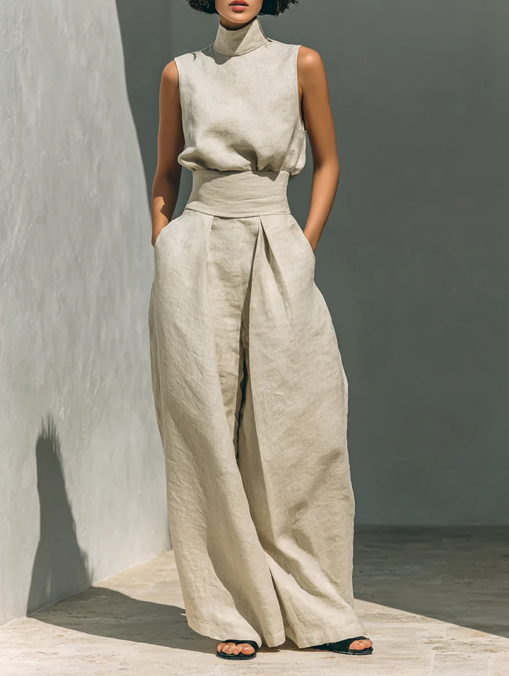Sienna | Sleeveless Top and Wide-leg Pants Set