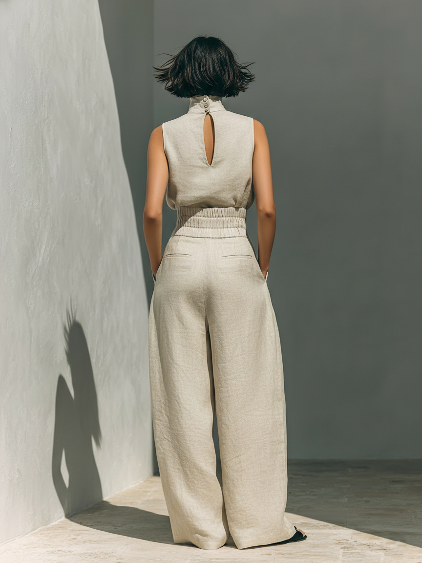 Sienna | Sleeveless Top and Wide-leg Pants Set