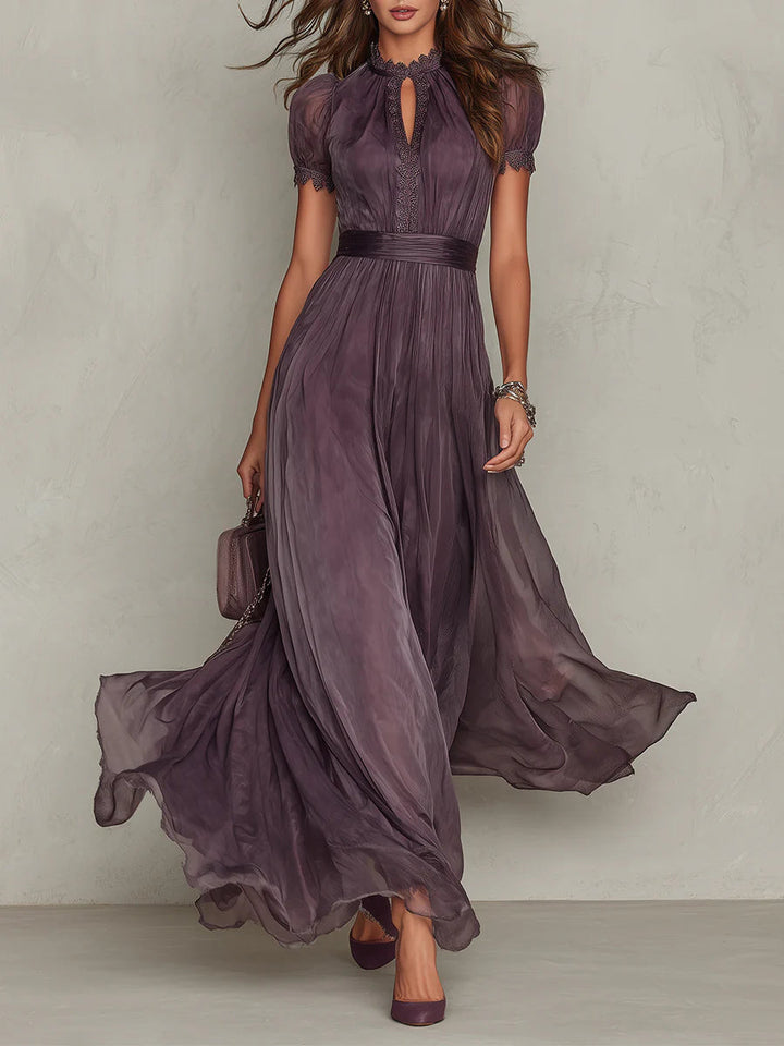 Marie | Purple Keyhole Maxi Dress