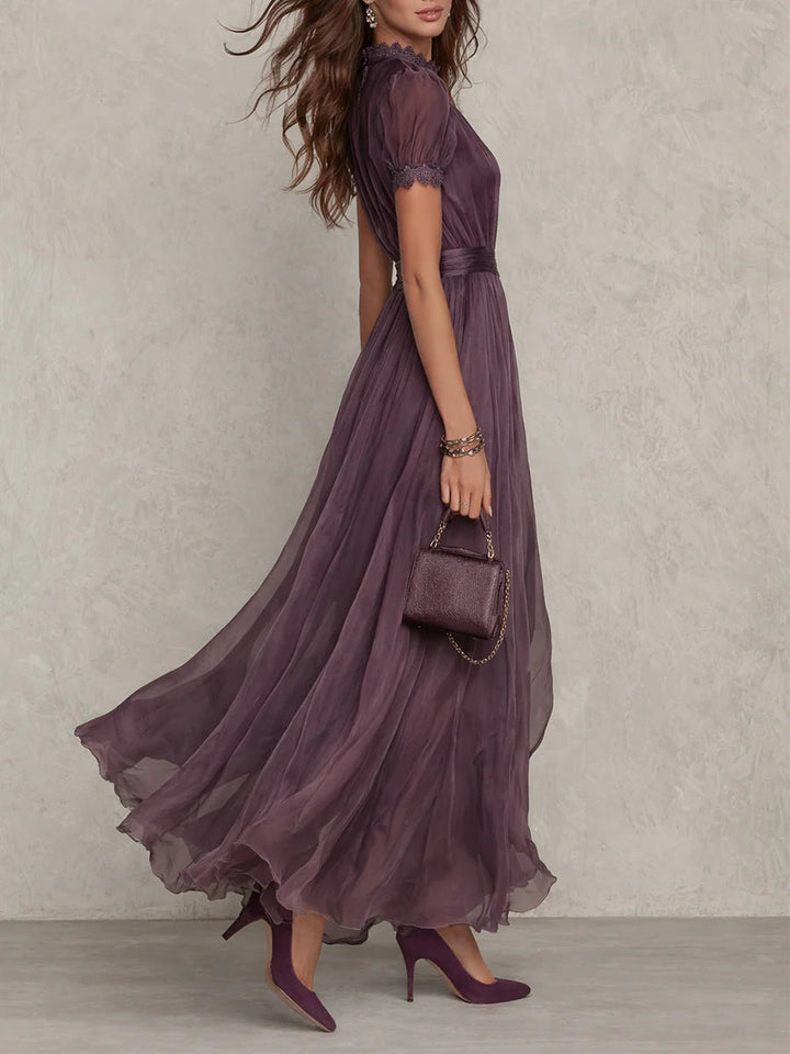 Marie | Purple Keyhole Maxi Dress