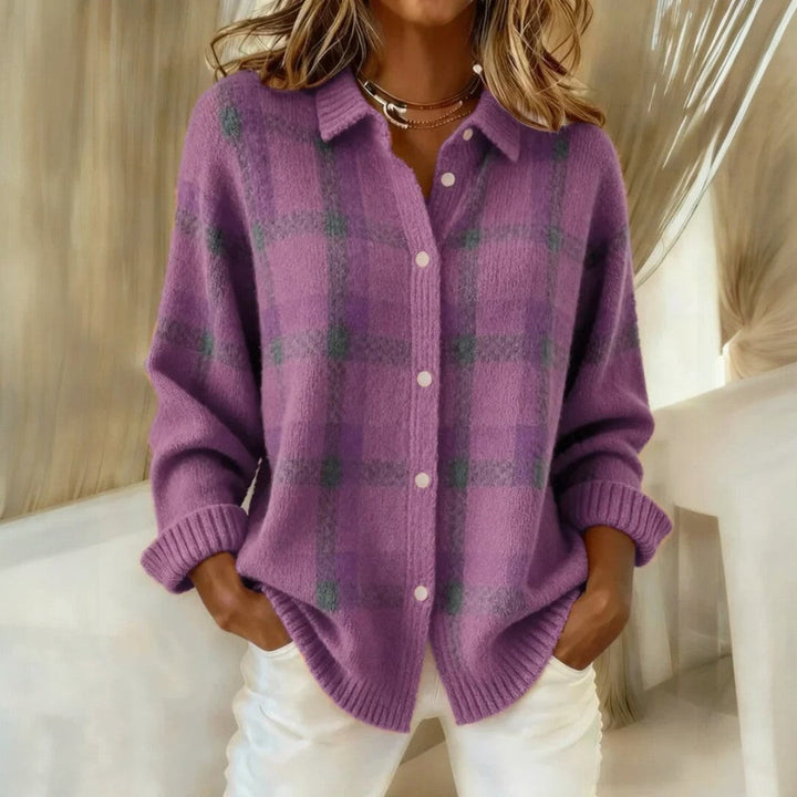 Janette | Checkered Knit Sweater