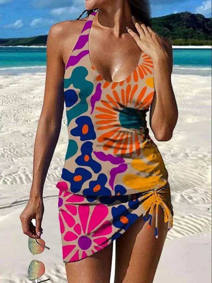 Fiesta | Floral Graphic Tankini with Shorts, Tummy Control Effect