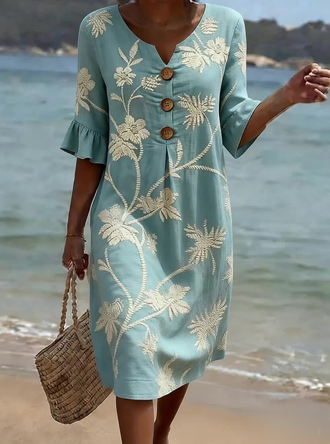 Anna | Casual women's dress with floral print