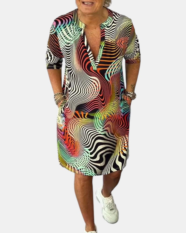 Jessica | Colorful V-neck Dress