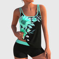 Flora | Floral Tankini with Shorts, Tummy Control Effect