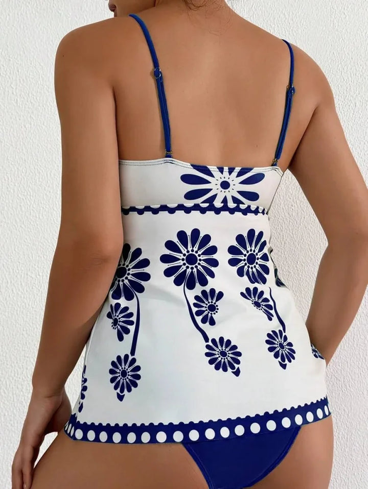 Margarita | Tankini Set with Floral Pattern and Tummy Control