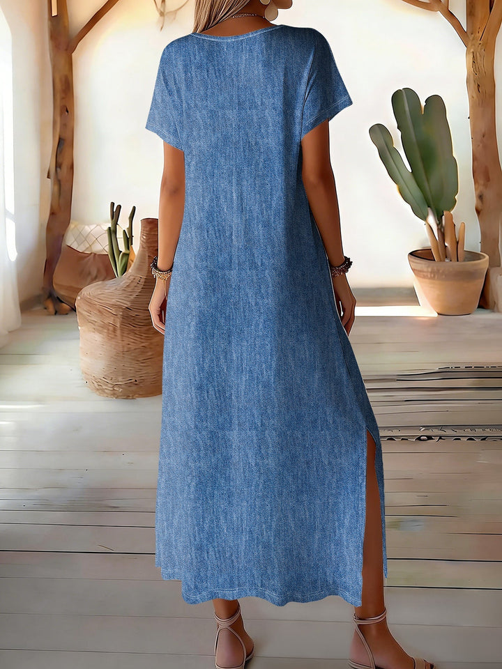 Hélène | Retro Denim Dress