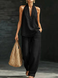 Michaella  | Comfortable Minimalist Denim Two-Piece Set